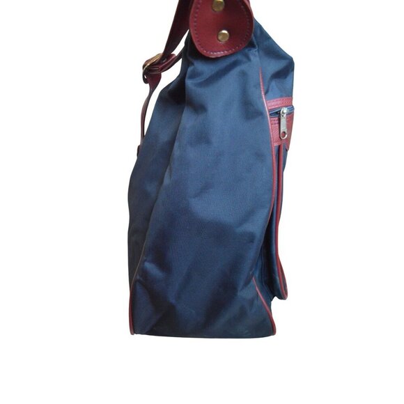 Vintage Samsonite Navy Red Crossbody Messenger Bag With Adjustable Strap Zippere - Picture 10 of 16